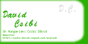 david csibi business card